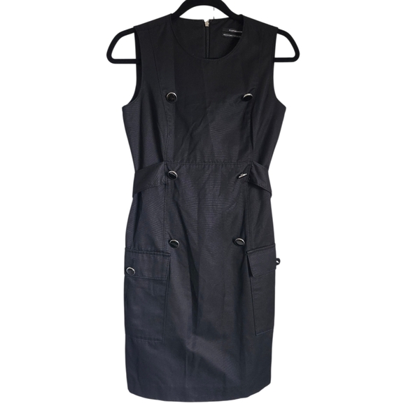 Club Monaco Black Sleeveless Utility Dress - Picture 1 of 3